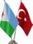 Cubiti ve Türkiye Ikili Masa Bayrağı Seti 1
