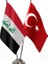 Irak ve Türkiye Ikili Masa Bayrağı Seti 1