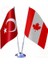 Kanada ve Türkiye Ikili Masa Bayrağı Seti 1