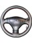 Dikişli Deri Direksiyon Kılıfı Damarlı Siyah Deri Kırmızı Dikişli Peugeot 206 Için 1