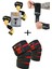 Fitness Sporcu Bilekliği Wrist Wraps Legend + Ağırlık Kaldırma Kayışı T-Grips Lifting Straps + Antrenman Dizliği Knee Wraps Elite 3'lü Paket 1