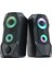 Gaming Rgb Işıklı Speaker Hoparlör 2.0 Bigisayar-Leptop Uyumlu Yüksek Kaliteli USB Bilgisayar Hoparlörü 3