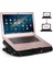 D17 Notebook Soğutucu Versatile 4 Fanlı Yükseklik Ayarlı Notebook Standı Leptop Soğutucu Kırmızı Işıklı 3