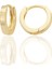 14K Altın Sade Küpe Minimalist Tasarım Küçük Boy Huggie Halka Küpe Sarı Renk 1