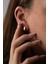 14K Altın Sade Küpe Minimalist Tasarım Küçük Boy Huggie Halka Küpe Sarı Renk 3