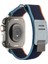 Apple Watch 10 46MM Kordon Hasır Naylon Örgü Strap Kayış KRD106 Lacivert 1
