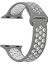 Apple Watch 10 46MM Kordon Delikli Çift Renk Silikon Gri 1