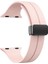 Apple Watch 10 46MM Kordon Ayalanabilir Mıknatıslı Mat Silikon KRD84 Açık Pembe 1
