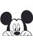 Mickey Mouse Araba Oto Laptop Cam Arma Duvar Etiket Çıkartma Siyah 20X15 cm 2