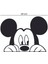 Mickey Mouse Araba Oto Laptop Cam Arma Duvar Etiket Çıkartma Siyah 20X15 cm 3