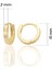 14K Altın Sade Küpe Minimalist Tasarım Küçük Boy Huggie Halka Küpe Sarı Renk 5