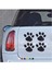 Pati Izleri 20 Adet Oto Sticker Araba Cam Kedi Köpek Pati Izi Duvar Etiket Çıkartma Siyah-Beyaz 2