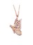 Zirkon Taşlı Kelebek Rose Gümüş Kolye GK-242 1