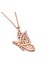 Zirkon Taşlı Kelebek Rose Gümüş Kolye GK-242 3