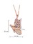 Zirkon Taşlı Kelebek Rose Gümüş Kolye GK-242 4