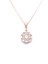 Baget Zirkon Taşlı Rose Gümüş Kolye GK-148 1