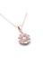 Baget Zirkon Taşlı Rose Gümüş Kolye GK-148 3
