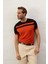 Erkek Renkli Slim-Fit Kalıp Yazlık Triko T-Shirt Siyah - 5018DNGR 1