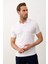 Erkek Slim-Fit Kalıp Polo Yaka Yazlık Triko T-Shirt Beyaz - 5002DNGR 4
