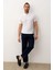 Erkek Slim-Fit Kalıp Polo Yaka Yazlık Triko T-Shirt Beyaz - 5002DNGR 5