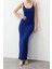 Moda Regular Casual Günlük Sandy Örme Dik Yaka Kolsuz Kol Basic Maxi Boy Elbise 2