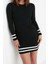Moda Slim Casual Günlük Tek Plaka Triko Bisiklet Yaka Uzun Kol Bodycone Mini Boy Elbise 1