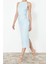 Moda Regular Gündüz Gece Finike Dokuma Halter Yaka Kolsuz Kol Bodycone Midi Boy Elbise 2