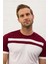 Erkek Renkli Slim-Fit Kalıp Yazlık Triko T-Shirt Bordo - 5018DNGR 2