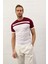 Erkek Renkli Slim-Fit Kalıp Yazlık Triko T-Shirt Bordo - 5018DNGR 3