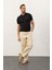 Erkek Fermuarlı Slim-Fit Kalıp Polo Yaka Ince Triko T-Shirt Siyah - 5011DNGR 3
