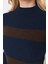 Moda Slim Casual Günlük Tek Plaka Triko Dik Yaka Uzun Kol Bodycone Midi Boy Elbise 3