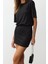 Moda Regular Casual Günlük Lycra Pes Kumaş Örme Bisiklet Yaka Kısa Kol Bodycone Mini Boy Elbise 2