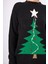 Happy Times Çam Ağacı Desenli Unisex Yılbaşı Kazağı - Siyah/yeşil 3