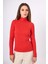 Britta Rib Örgü Fit Kalıp Kadın Triko Kazak - Kırmızı 2