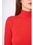 Britta Rib Örgü Fit Kalıp Kadın Triko Kazak - Kırmızı 4