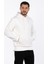 Kapüşonlu Kanguru Cepli Sweatshirt - Ekru 3