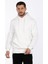 Kapüşonlu Kanguru Cepli Sweatshirt - Ekru 4