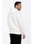 Kapüşonlu Kanguru Cepli Sweatshirt - Ekru 5