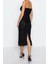 Moda Regular Mezuniyet Balo Payet Dokuma Straplez Kolsuz Kol Shift Midi Boy Elbise 5