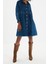 Moda Regular Casual Günlük Twill Denim Gömlek Yaka Uzun Kol A-Line Mini Boy Elbise 2
