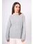 Nikita Selanik Örgü Rahat Kesim Kadin Triko Kazak - Gri Melanj 2