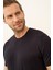 Erkek Çizgili Bisiklet Yaka Slim-Fit Kalıp Ince Triko T-Shirt Koyu Lacivert - 5013DNGR 4