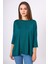 Helion Bol Kesim Kadin Triko Kazak - Koyu Yeşil 2