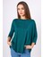 Helion Bol Kesim Kadin Triko Kazak - Koyu Yeşil 5