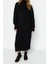 Moda Oversize Casual Günlük Dolu Iğne Triko Balıkçı Yaka Uzun Kol Shift Midi Boy Elbise 2