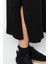 Moda Oversize Casual Günlük Dolu Iğne Triko Balıkçı Yaka Uzun Kol Shift Midi Boy Elbise 5