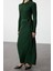 Moda Fit Casual Günlük Ribana Kaşkorse Triko Polo Yaka Uzun Kol Balık Maxi Boy Tesettür Elbise 1