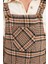 Moda Fit Casual Günlük Flanel Dokuma Kare Yaka Askılı Kol Jile Mini Boy Elbise 4