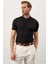 Erkek Slim-Fit Kalıp Polo Yaka Yazlık Triko T-Shirt Siyah - 5006DNGR 1