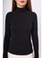 Britta Rib Örgü Fit Kalıp Kadın Triko Kazak - Siyah 3